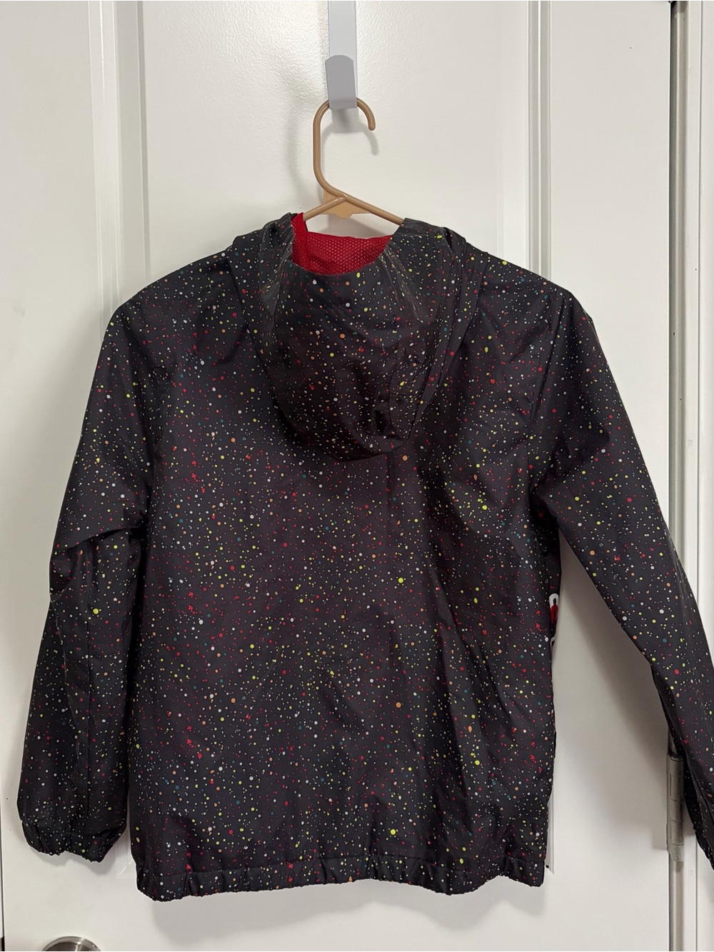 Jordan Black Speckle-Print Hoodie with Red Jumpman - Picture 2 of 4